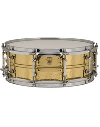 Ludwig LB420BKT Supraphonic Hammered Brass 14 x 5" Snare Drum - Tube Lugs