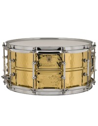 Ludwig LB422BKT Supraphonic Hammered Brass 14 x 6.5" Snare Drum - Tube Lugs