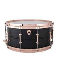 Ludwig LB427TDC Black Beauty Custom Hot Rod 14" x 6.5" Brass Snare Drum Matte Black w/ Copper Hardware