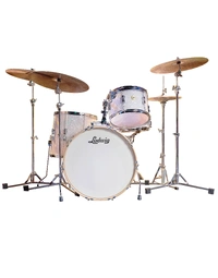 Ludwig LCLUB20WMDIR Continental Club Downbeat Plus Cherry/Agathis 4-Piece 20" Shell Pack White Marine Pearl