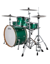 Ludwig LCO50024GDIR Continental 4 Piece Shell Pack - 22" Classic - Green Sparkle