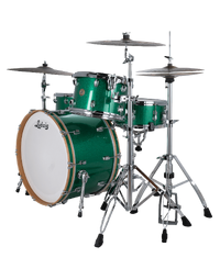 Ludwig LCO5044GDIR Continental Pro Beat Maple/Agathis 4-Piece 24" Shell Pack Green Sparkle