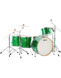 Ludwig LCO5165GDIR Continental Classic Zep Maple/Agathis 5-Piece 26" Shell Pack Green Sparkle