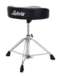 Ludwig LP50THDIR Pro High-Density Drum Throne Saddle Seat Black Double Braced