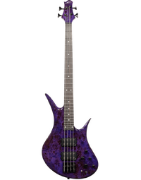 Legator HB4SS Helio Super Shred 4 String Bass Purple Burl