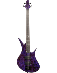 Legator HB4SS Helio Super Shred 4 String Bass Purple Burl