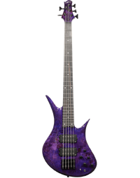 Legator HB5SS Helio Super Shred 5-String Bass Purple Burl