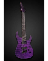Legator N7FSS Ninja Super Shred 7-String Multi-Scale Quilt Maple Top Electric Guitar Deep Purple