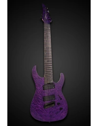 Legator N8FSS Ninja Super Shred 8-String Multi-Scale Quilt Maple Top Electric Guitar Deep Purple