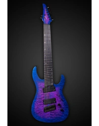 Legator N8FSS Ninja Super Shred 8-String Multi-Scale Quilted Maple Hypernova Blue
