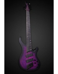 Legator NB6F Ninja 6-String Multi-Scale Bass Quilted Maple Satin Purple to Black