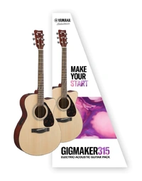 Yamaha GIGMAKER315 Concert Acoustic Guitar Pack w/ Pickup Gloss Natural