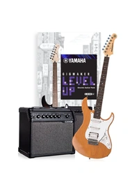 Yamaha PAC112J Pacifica Gigmaker Level Up Starter Guitar Pack w/ Line 6 Amp Yellow Natural Satin