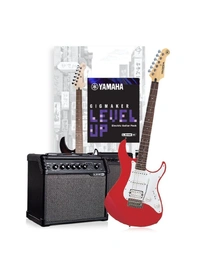 Yamaha PAC112J Pacifica Gigmaker Level Up Starter Guitar Pack w/ Line 6 Amp Red Metallic