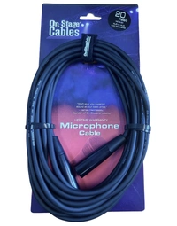 On-Stage 20' Microphone Cable XLR Male to XLR Female