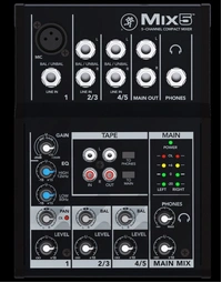 Mackie MIX5 5 Channel Compact Unpowered Analogue Mixer