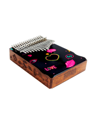 Mahalo 17-Key Solid Trembesi Kalimba Heart