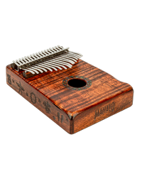 Mahalo 17-Key Solid Trembesi Kalimba Photo Flame Koa