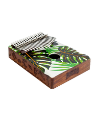 Mahalo 17-Key Solid Trembesi Kalimba Monstera