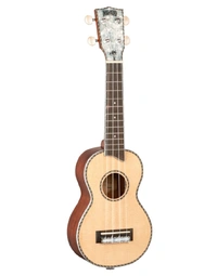 Mahalo MP1 Pearl Series Solid Top Soprano Ukulele Natural