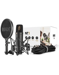 Rode NT1-KIT NT1 Cardioid Condenser Microphone w/ SM6 Shock Mount, Pop Filter & XLR Cable