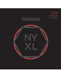D'Addario NYXL Lite/Hvy Bottom 8-String 10-74 Electric Guitar Strings