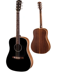 Eastman PCH2-D-BK Thermo-Cured Solid Top Dreadnought Acoustic Guitar Black