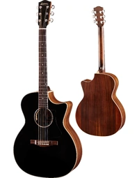 Eastman PCH2-GACE-BK Thermo-Cured Solid Top Grand Auditorium w/ Pickup Acoustic Guitar Black