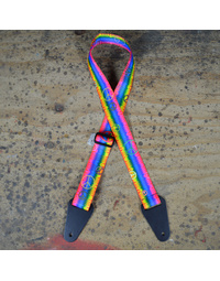 Colonial Leather Peace Rainbow Webbing Strap