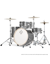 Dixon SP520C1CSL Spark Standard Series Poplar 5-Piece 20" Drum Kit Cyclone Silver
