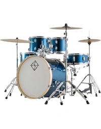 Dixon SP520C1OBS Spark Standard Series Poplar 5-Piece 20" Drum Kit Ocean Blue Sparkle
