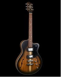 Pratley PRSH90-VB Semi-Hollowbody Electric Guitar Blackwood Vintage Burst w/ SD Phat Cat P-90s