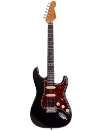 Patina Guitars PS-4 HSS Electric Guitar RW Black Nitrocellulose
