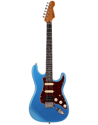 Patina Guitars PS-4 HSS Electric Guitar RW Lake Placid Blue Nitrocellulose