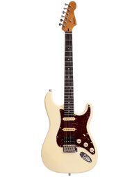 Patina Guitars PS-4 HSS Electric Guitar RW Olympic White Nitrocellulose