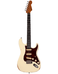 Patina Guitars PS-6 Electric Guitar RW Olympic White Road Worn Nitrocellulose