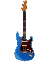 Patina Guitars PS-7 HSS Electric Guitar RW Lake Placid Blue Road Worn Nitrocellulose