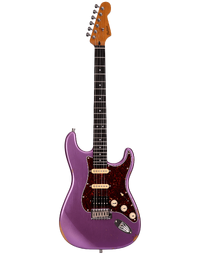 Patina Guitars PS-7 HSS Electric Guitar RW Purple Road Worn Nitrocellulose