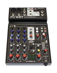 Peavey PV6BT 6 Input Stereo Mixer w/FX & Bluetooth