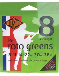 Rotosound R8 Roto Greens Electric String set 8-38