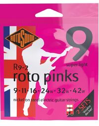 Rotosound R92 Roto Pink Electric String Set 2 Pack 9-42