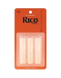 RICO RCA0315, 3 PK, Bb  CLARINET, 1.5 REEDS