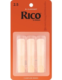 RICO RCA0325, 3 PK, Bb  CLARINET, 2.5 REEDS