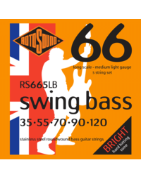 Rotosound RS665LB Swing Bass 66 Stainless Steel 5 String Set 35-120