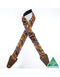 Colonial Leather Aboriginal Art Rag Strap Turtle Crossing