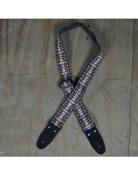 Colonial Leather Jacquard Rag Strap - Circles