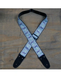 Colonial Leather Jacquard Rag Strap - Pale Blue