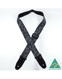 Colonial Leather Paisley Rag Strap - Blue
