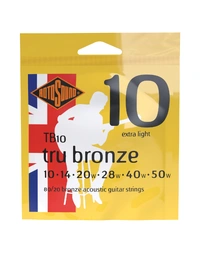 Rotosound TB10 Tru Bronze 80/20 Acoustic Guitar Strings 10-50