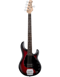 Sterling by Music Man StingRay Ray5 5-String Electric Bass Ruby Redburst Satin